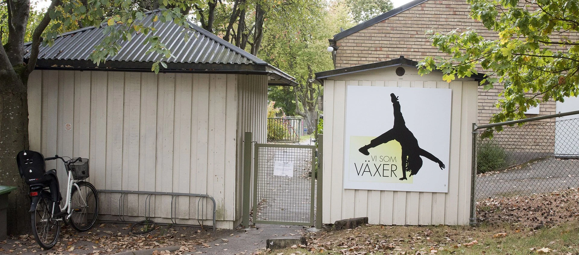 Ingången till gården på Förskolan Bandängen